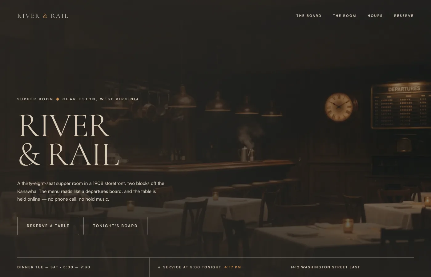 Sample website for River & Rail